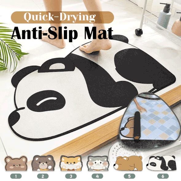 Bath Mat Anti-Slip Floor Mat Panda Carousel 1