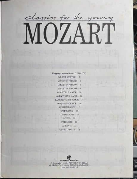 Classic for the Young Mozart Carousel 2