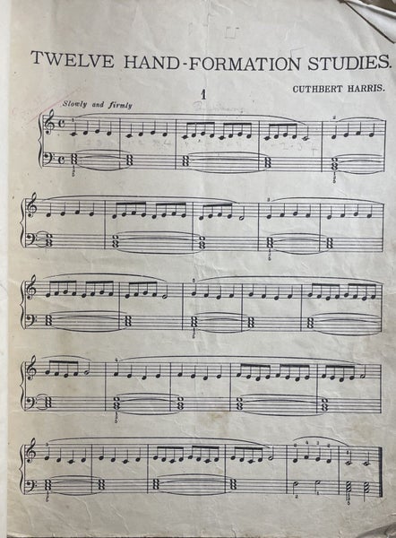 Twelve Hand-Formation Studies for Pianoforte by Cuthbert Harris Carousel 4