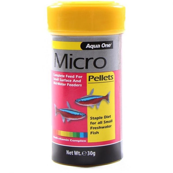 Aqua One Tropical Fish Food Micro Pellet 30g Carousel 1