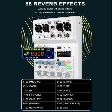 USB interface 4 channel mini audio mixer console home karaoke computer recording Carousel 2