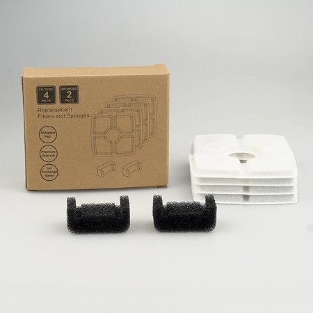 Cat Water Fountain Replacement 2.5L Filters Cotton Activated 4 Filters 2 ponges Carousel 1
