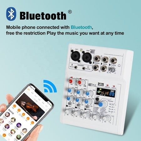 USB Interface 4 Channel Mini Audio Mixer Console Carousel 8