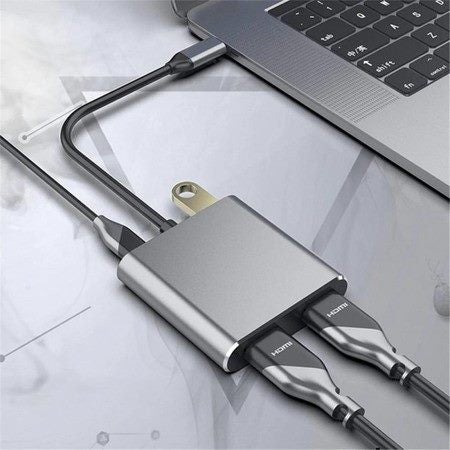 USB 3.0 to Dual HDMI Adapter - USB Type-C to HDMI Dual Monitor Display Adapter Carousel 1