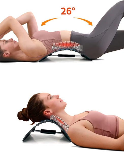 Back Stretcher Lower Pain Relief Relax for Neck Lumbar (Black) Carousel 1