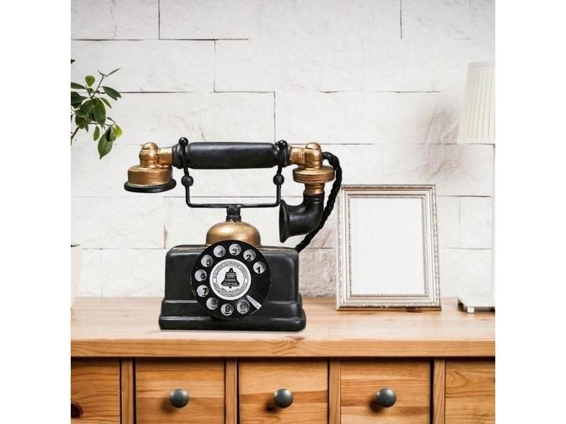 Creative Retro Telephone Model Antique Ornament Craft Bar Home Decoration Gift Carousel 1