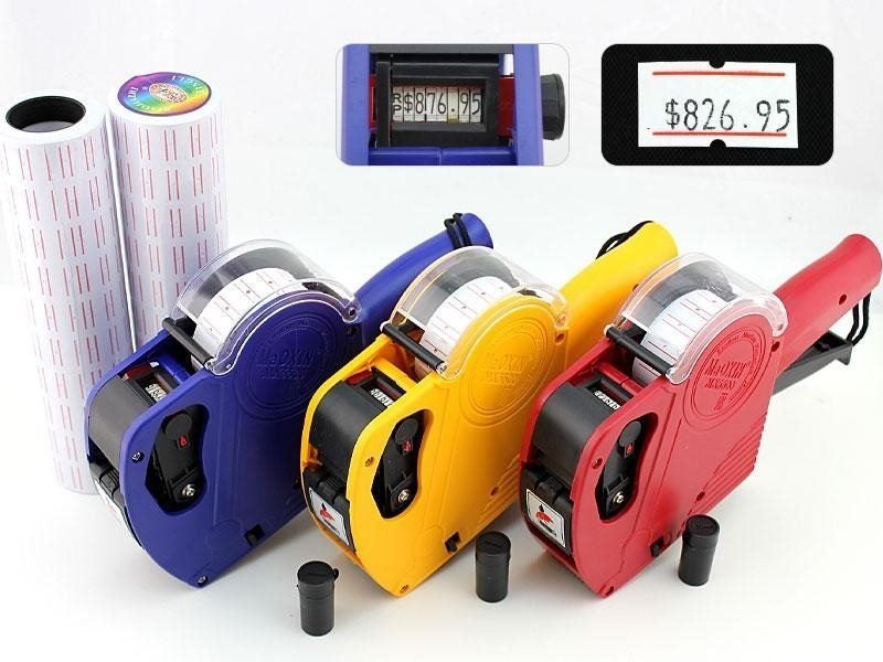 Price tag Gun MX-5500 8 Digits with 10000 Sticker Labels Carousel 1