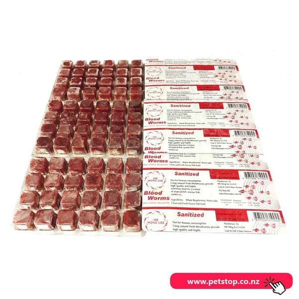 10 packs Frozen Bloodworms For Tropical Marine Fish and Turtle (100g each) Carousel 1