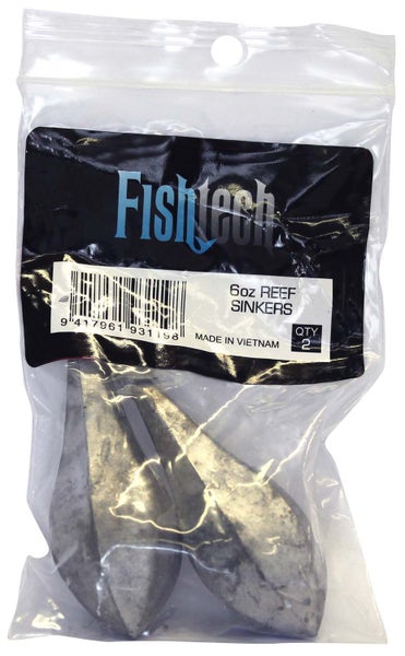 Fishtech Reef Sinkers 6oz (2 per pack) Trade Me Marketplace