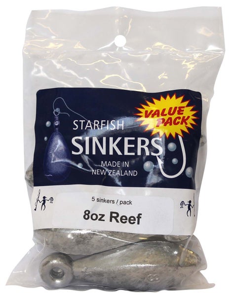 Starfish Reef Sinker Value Pack 8oz (5 per pack) Carousel 1