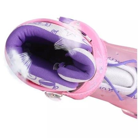 SizeS(26-29) Ice Pink Double-Row Roller Skates Shoes Carousel 5