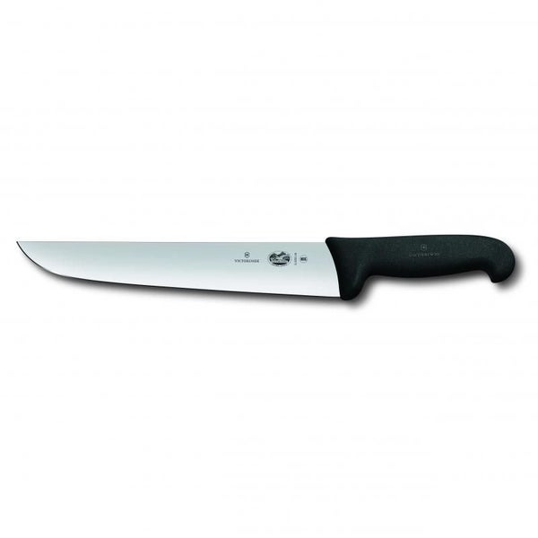 Victorinox Butchers Knife Straight Back Blade Fibrox 16cm | Black Carousel 1