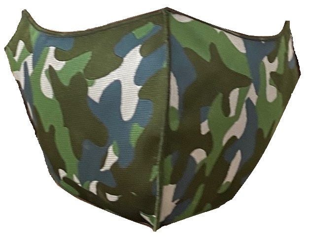 Smart Fabric Face Masks Green Camo Carousel 1