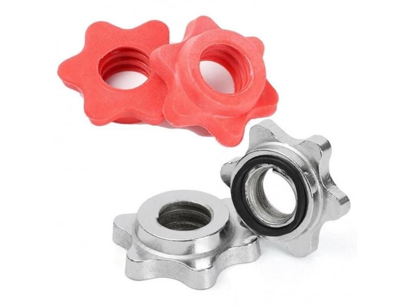 2pcs Dumbbell Nut Barbell Bar Clips Spin Lock Screwfor Standard Weight Lifting Carousel 1