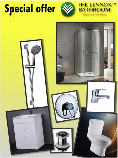 SALE Bathroom Combo With 600mm Freestanding Vanity - Lennox Bathroom Carousel 1