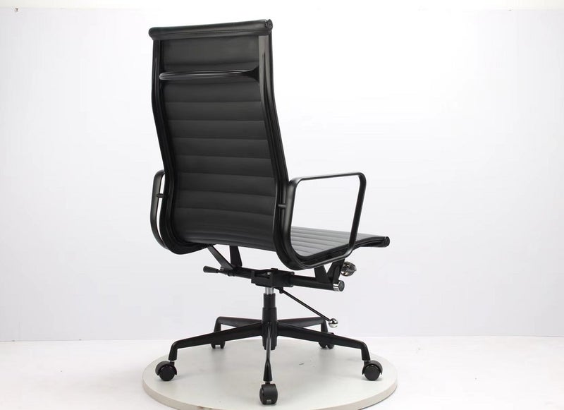 *MG*RP Genuine Leather Eames High Back Office Chair, all black color *Avail* Carousel 2