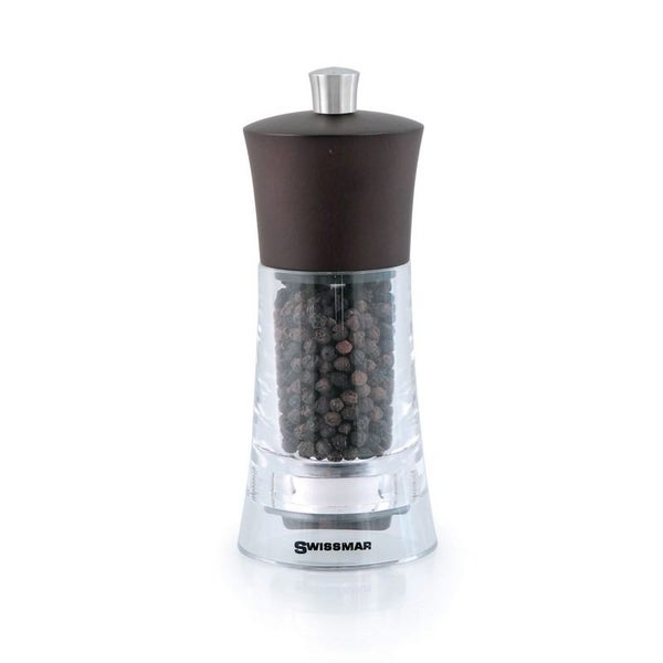 Swissmar Torre Acrylic With Wood Top Pepper Mill 15cm Carousel 1