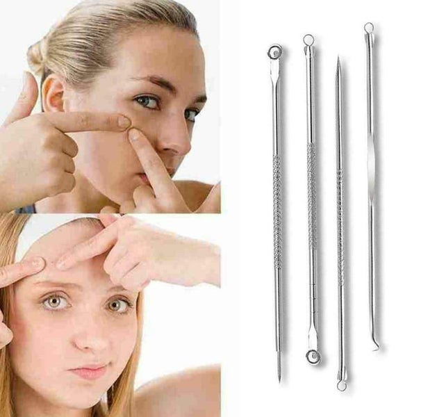 Blackhead Acne Pimple Remover Tool Kit Spot Comedone Extractor 4PCS Carousel 1