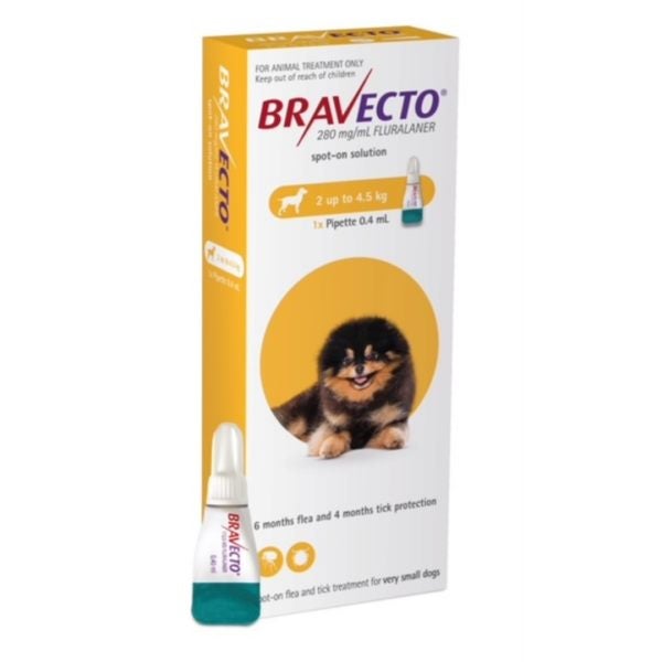 Bravecto Spot-on For Extra Small Dogs (2-4.5kg) Carousel 1