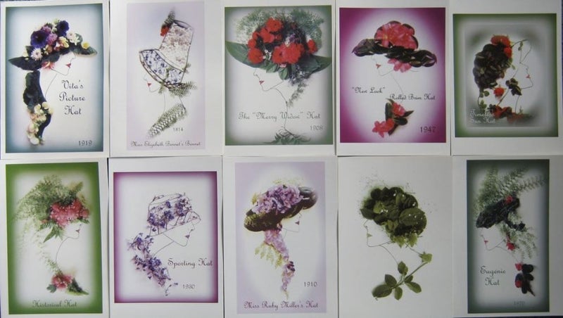 20 x Historical Hats & Flowers cards Carousel 1