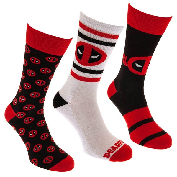 Deadpool 3pk Socks Gift Box - Size 6-11 Carousel 1