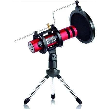 Stereo Studio Mic KTV Karaoke Mini For Smart Phone Laptop PC Desktop Handheld Carousel 1