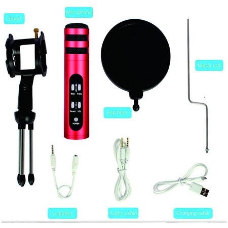 Stereo Studio Mic KTV Karaoke Mini For Smart Phone Laptop PC Desktop Handheld Carousel 2