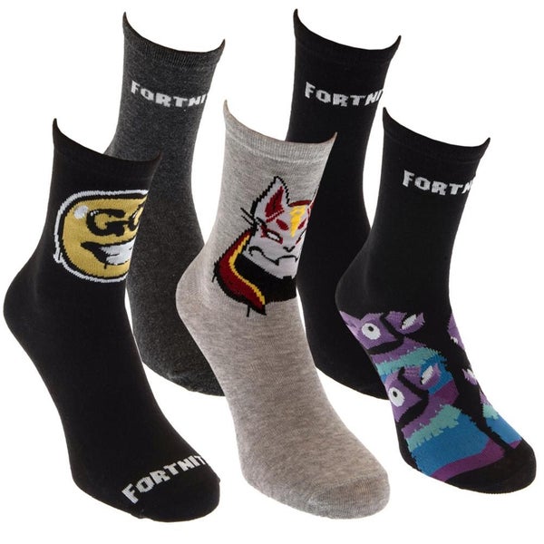 Fortnite 5pk Socks - Shoe Size 5-7 UK ( 37.5 - 39.5 EU) Carousel 1