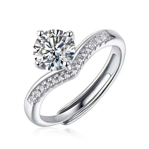 SALE: 2ct Moissanite Diamond Couple Ring S925 Silver 18K White Gold Plated629785881620491124