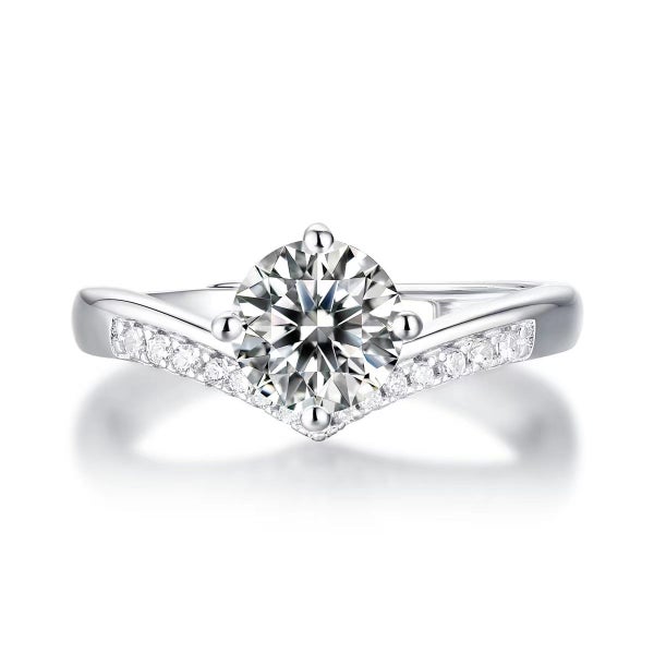 SALE: 2ct Moissanite Diamond Couple Ring S925 Silver 18K White Gold Plated62978588162049111