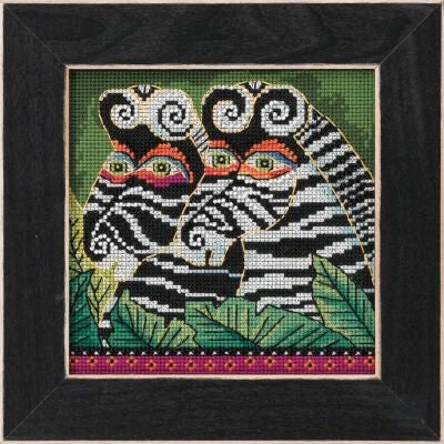 Mill Hill Laurel Burch Cross Stitch Kit - Zebra Carousel 1