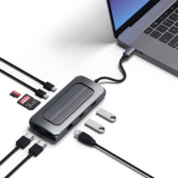 Satechi USB-C Multiport MX Adapter 4K HDMI Gigabit Ethernet 3.5mm (Space Grey) Carousel 2