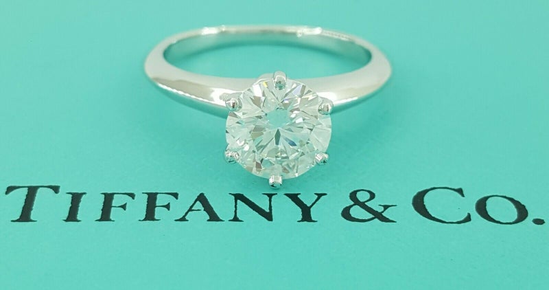 Tiffany & Co 1.11ct Platinum Round Diamond Solitaire Engagement Ring 3EX Carousel 9