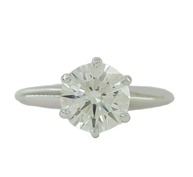 Tiffany & Co 1.11ct Platinum Round Diamond Solitaire Engagement Ring 3EX Carousel 1
