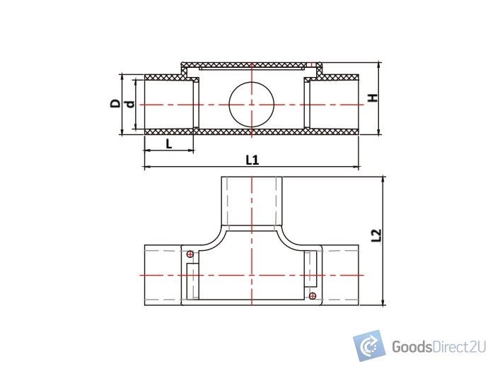 Conduit Inspection Tee - 25mm (Grey) - JAJ Carousel 2