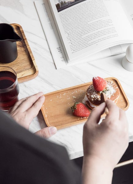 Yael Solid Wood Wooden Rectangle Plate Large Carousel 7