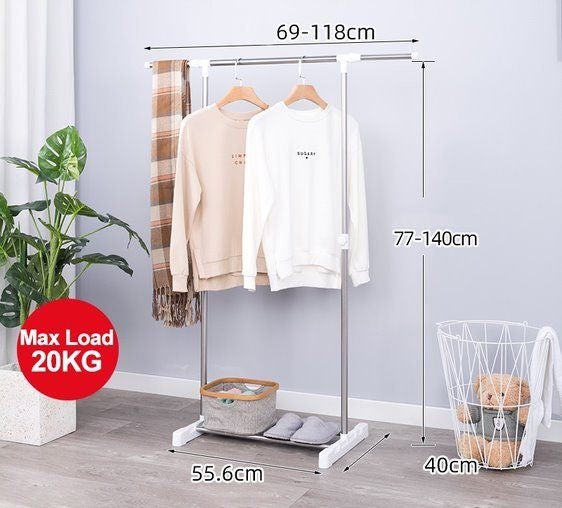 Adjustable Stainless Steel Clothes Rack 69-118cm Carousel 4