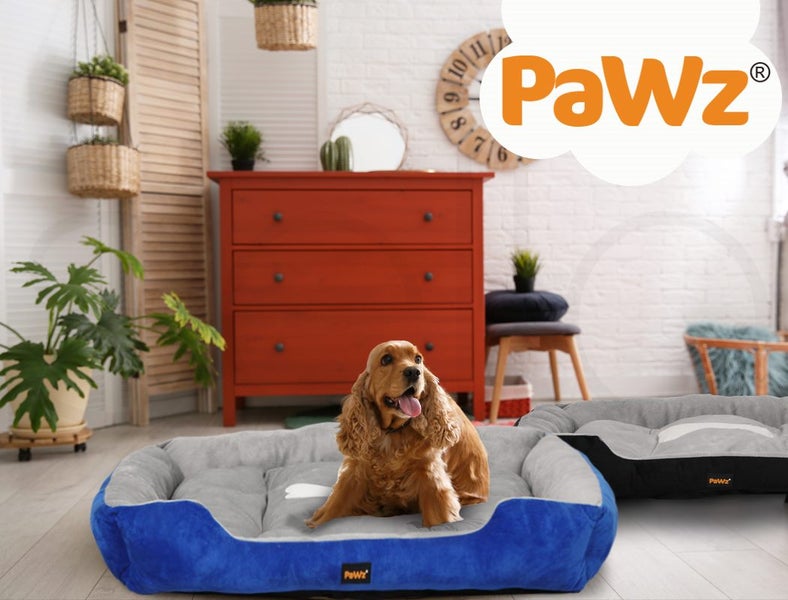 Pawz Pet Bed Dog Beds Bedding Mattress Mat Cushion Soft Pad Pads Mats M Navy Carousel 9