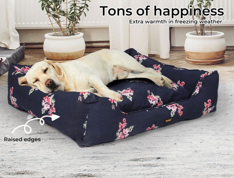 Pawz Dog Calming Bed Washable Removable Cover Double-Sided Navy M L XL 2XL 3XL Carousel 9