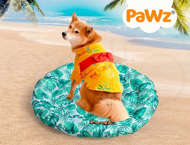 Pawz Pet Cooling Mat Dog Bed Cat Summer Self-cold Gel Palm leaf-Round M L Carousel 9