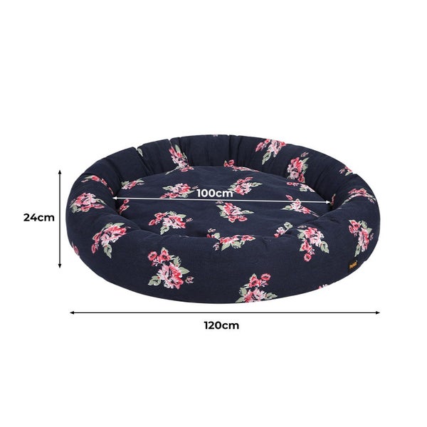 Pawz Dog Calming Bed Washable Portable Round Kennel Navy S M L XL 2XL 3XL Carousel 2