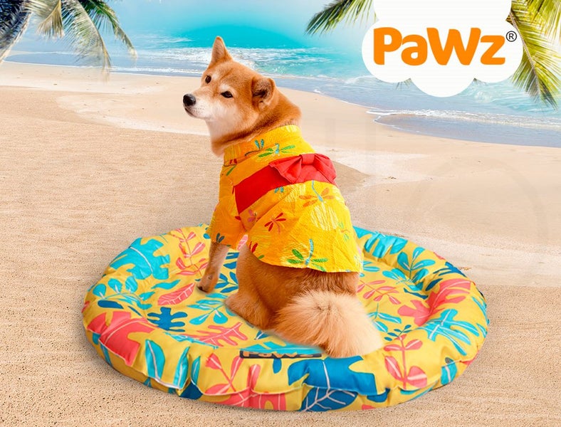 Pawz Pet Cooling Mat Dog Bed Cat Summer Self-cold Gel Maple leaves-Round M L Carousel 9