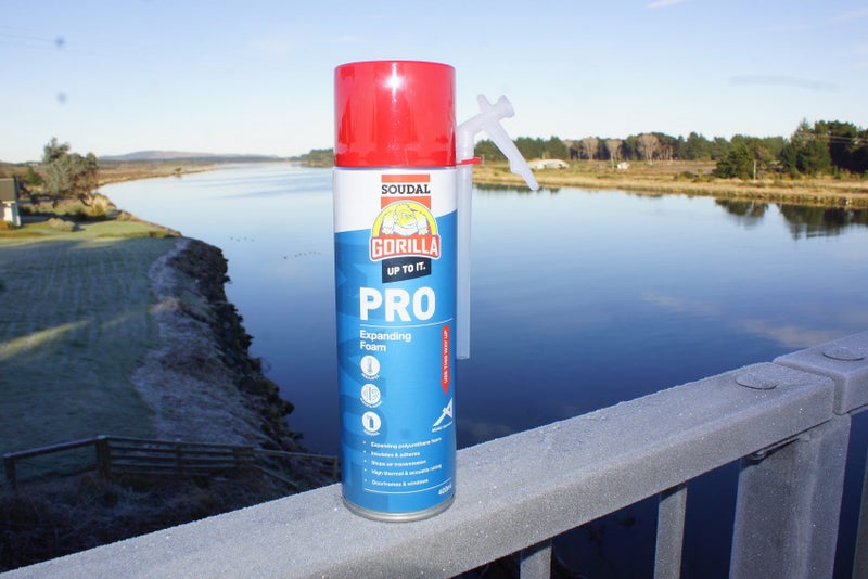 Soudal Gorilla Expanding Foam. 400mL. Has a long Nozzle for poking into holes. Carousel 1