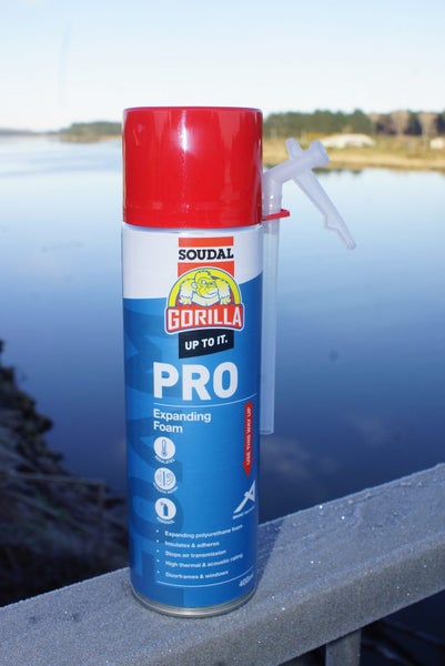 Soudal Gorilla Expanding Foam. 400mL. Has a long Nozzle for poking into holes. Carousel 2