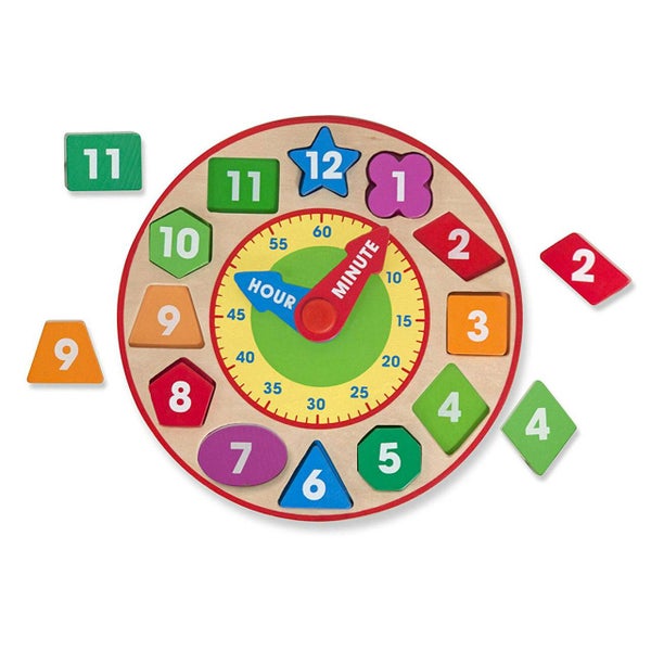 Melissa & Doug Wooden Shape Sorting Clock Carousel 1
