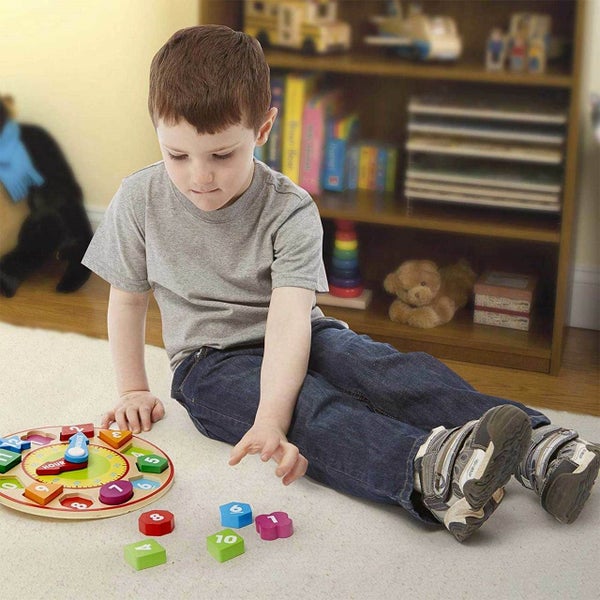 Melissa & Doug Wooden Shape Sorting Clock Carousel 2
