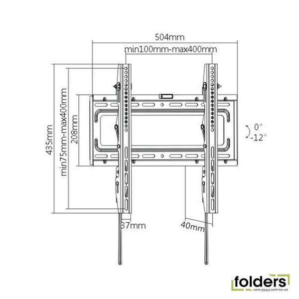 Brateck 32-55" Tilt TV Wall Mount - Black (LP46-44T) Carousel 1