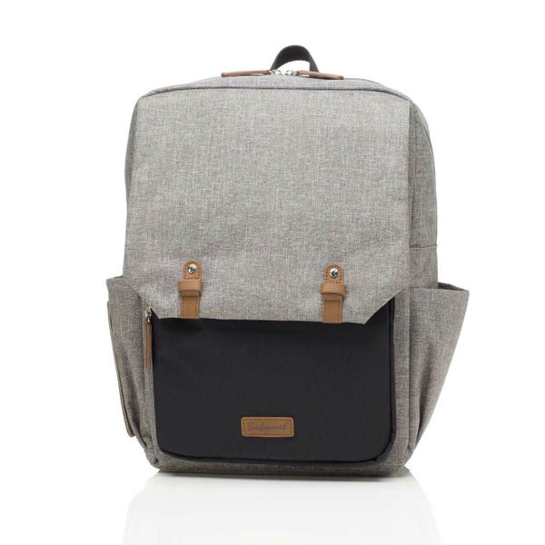 Babymel George Baby Nappy Backpack Unisex Diaper Bag Grey/Black Carousel 1