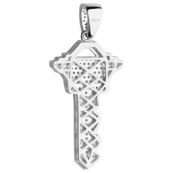 Premium Bling - 925 Sterling Silver KEY Pendant Carousel 2