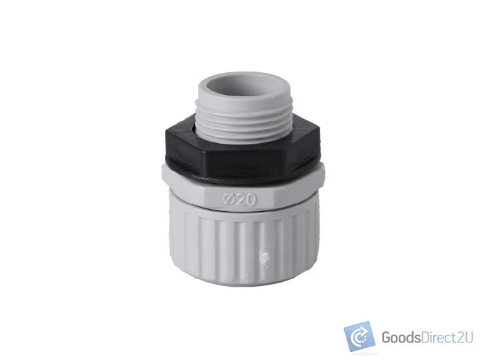 Conduit Adapter - Corrugated to Thread - 20mm (Grey) - JAJ Carousel 1